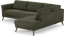 Bridge - 3-sits soffa med divan höger - Grön