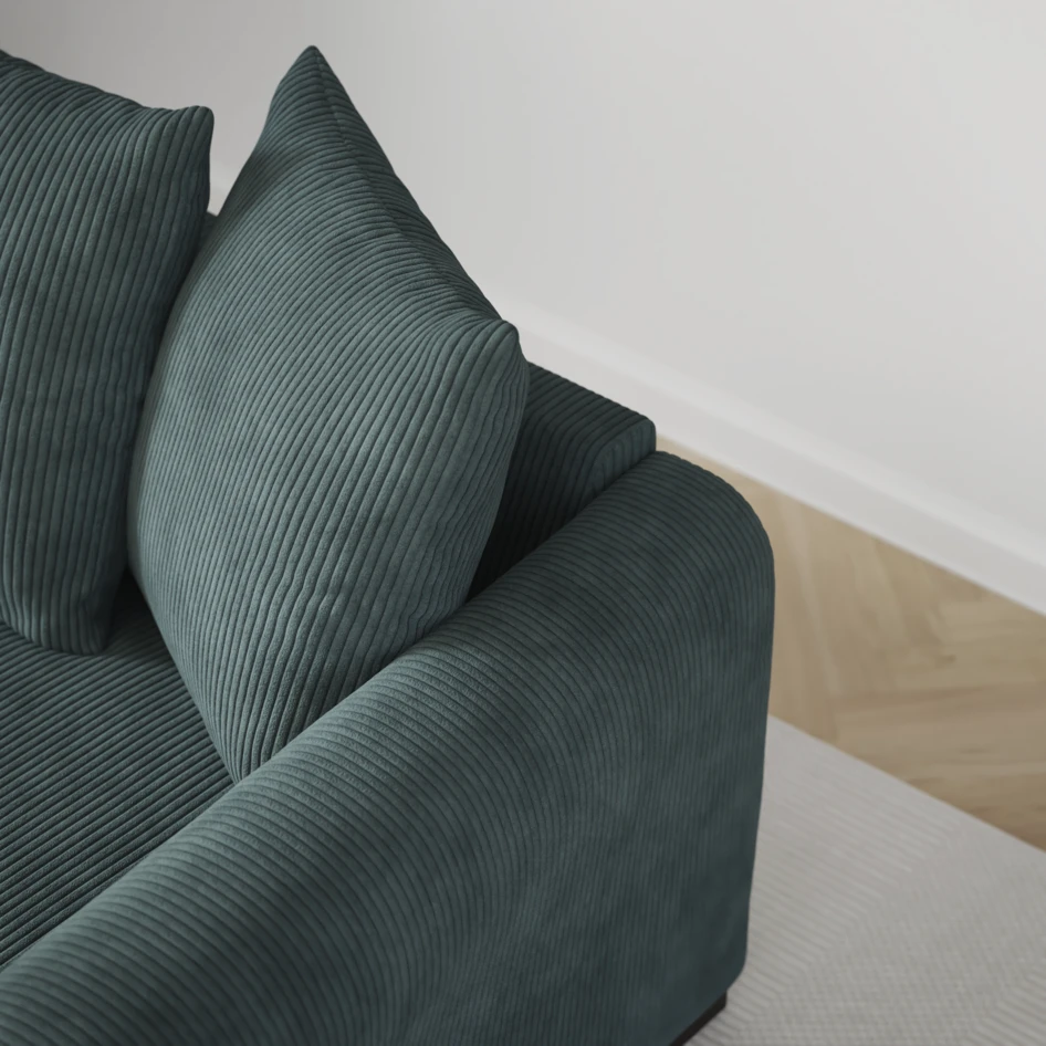 Town - 3-sits soffa med divan höger - Blå