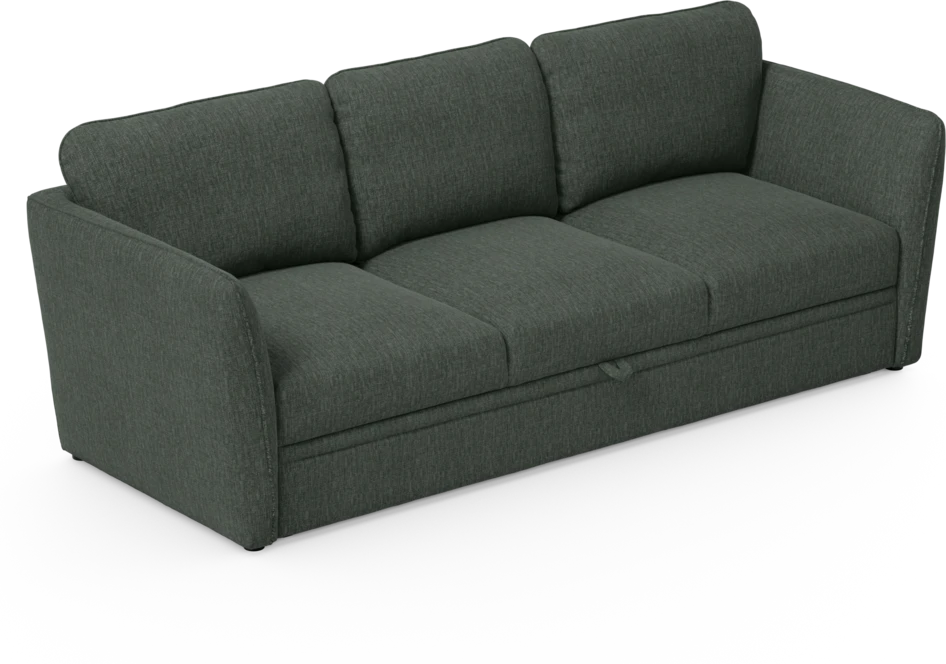 Öland - Bäddsoffa 3-sits, längsbäddad - Grön