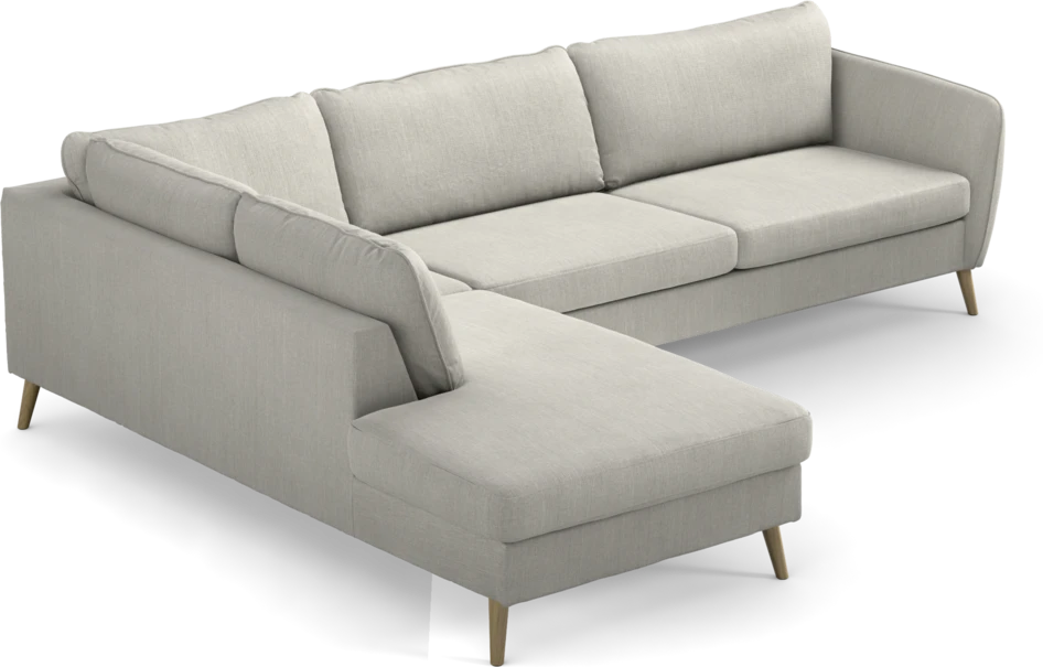 County - 2,5-sits soffa med divan vänster - Grå