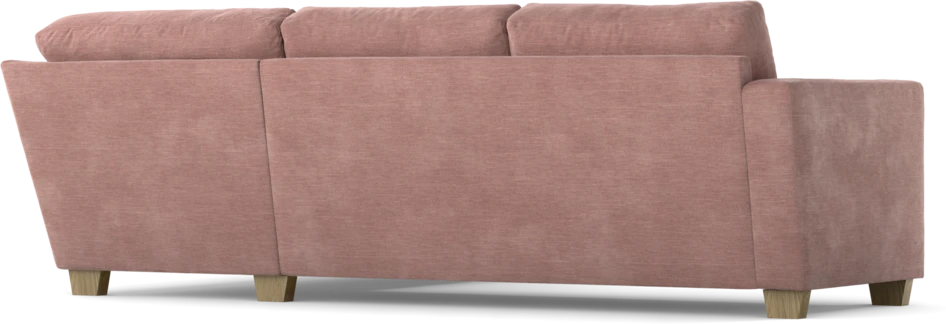 Friday - 2,5-sits soffa med divan höger - Rosa