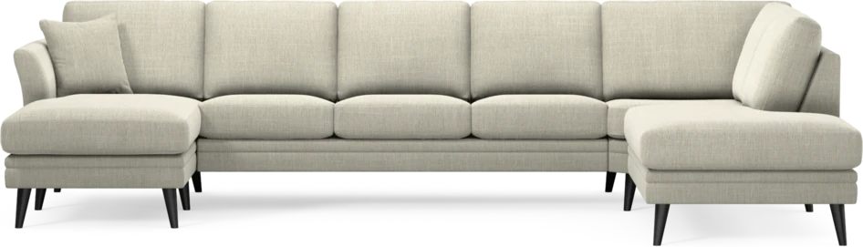 Eden - 3-sits soffa med schäslong vänster och divan höger - Beige
