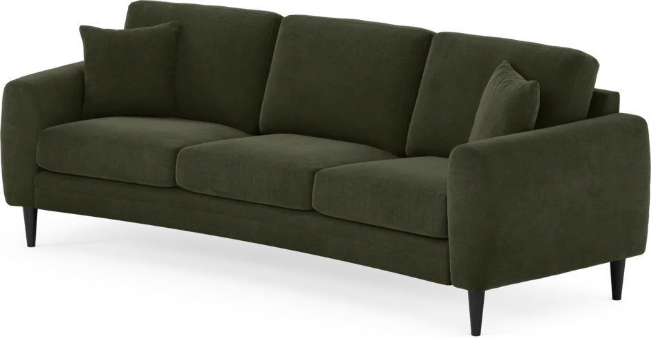 Eden - 3-sits soffa svängd - Grön