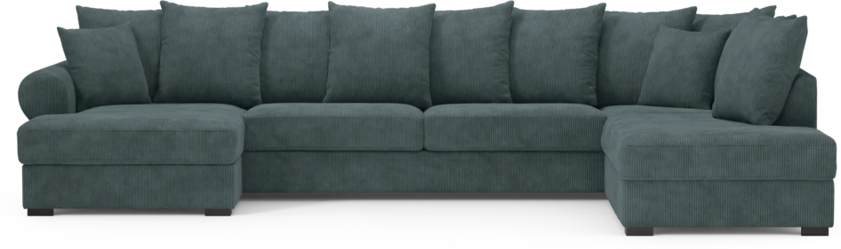 Town - 3-sits soffa med divan höger och schäslong vänster - Blå