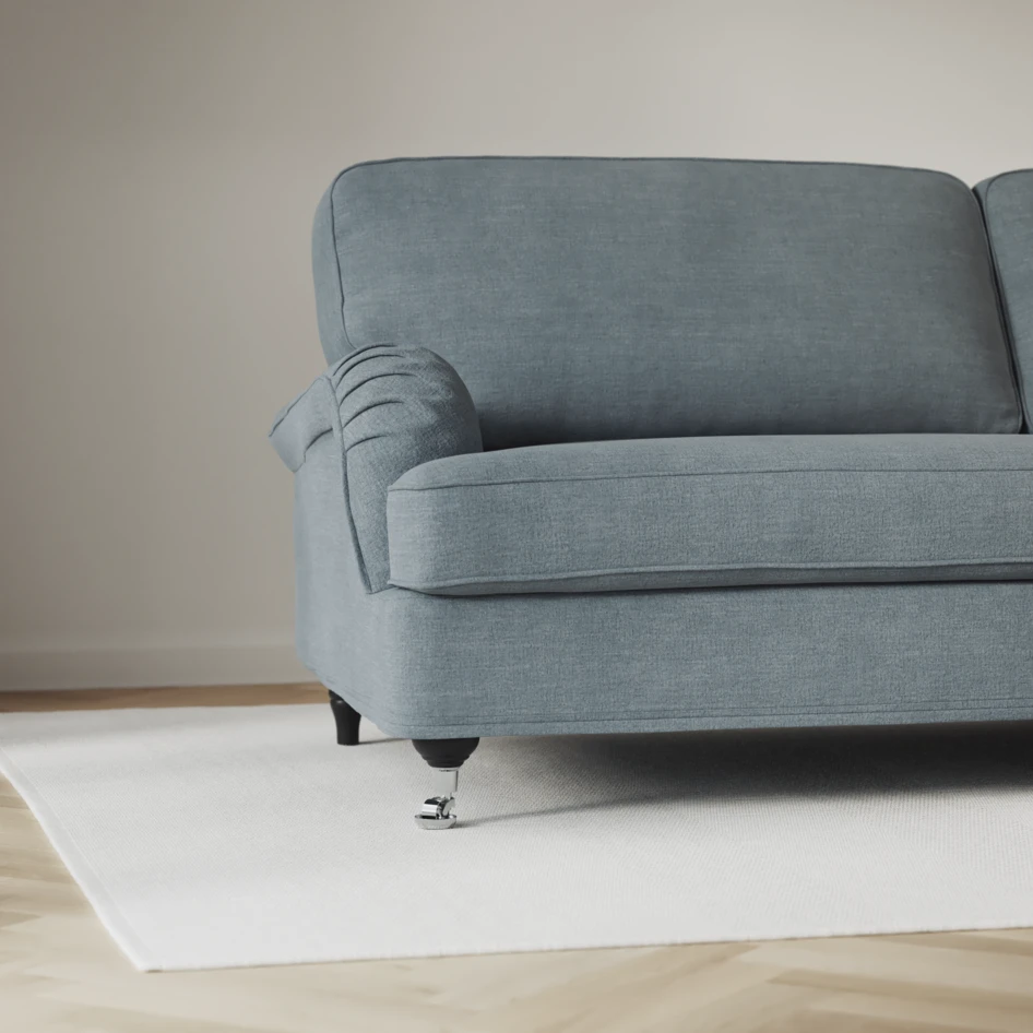 Oxford - 3-sits soffa svängd - Blå