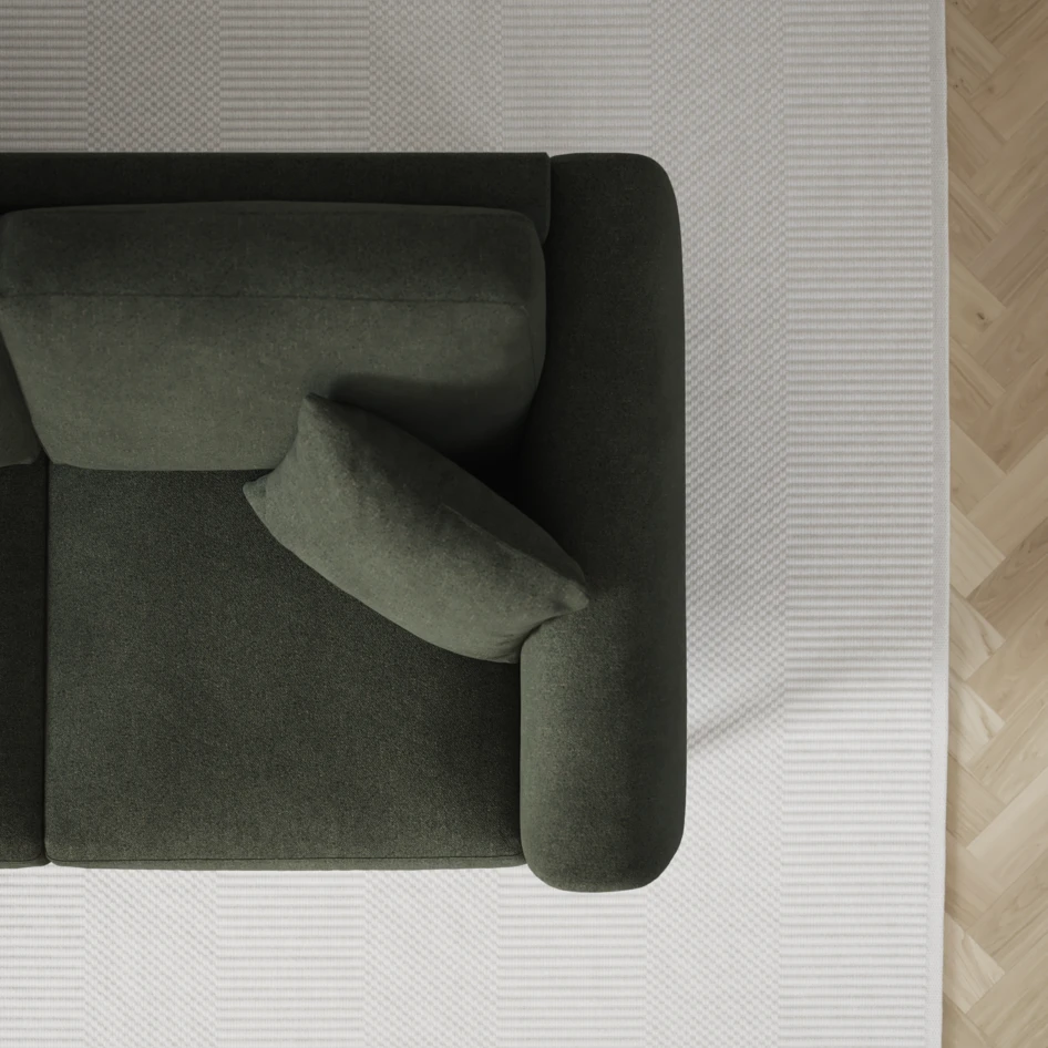 Eden - 3-sits soffa med divan vänster och schäslong höger - Grön