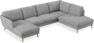 Madison - 2-sits soffa med schäslong vänster och divan höger - Vit