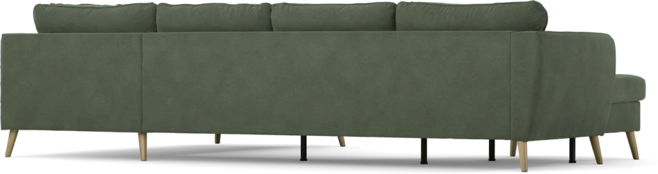 County - 3-sits soffa med schäslong vänster och divan höger - Grön