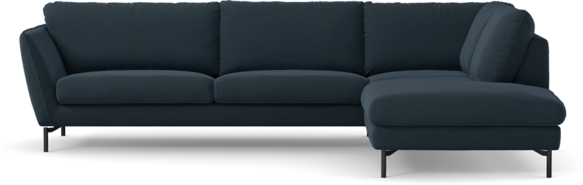 Madison Lux - 3-sits soffa med divan höger - Blå