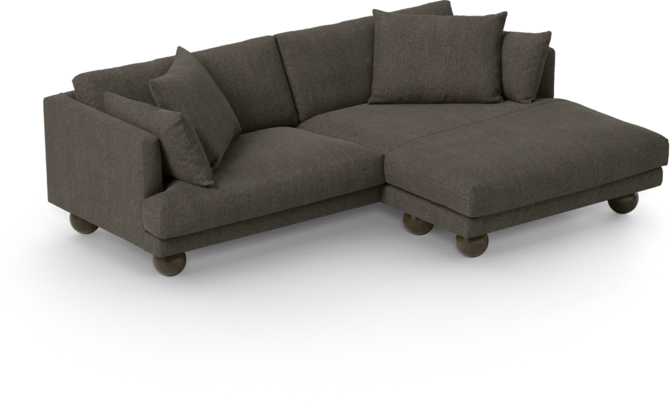 Harper - 4-sits med schäslong XL höger - Brun