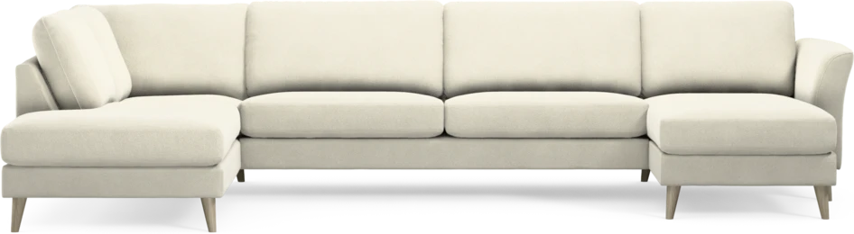 Bridge - 3-sits soffa med divan vänster och schäslong höger - Vit