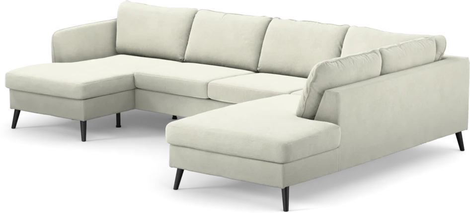 County - 3-sits soffa med schäslong vänster och divan höger - Vit