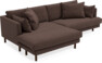 Harper - 4-sits med schäslong XL vänster - Brun