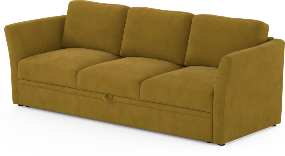Öland - Bäddsoffa 3-sits, längsbäddad - Gul