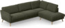 Bridge - 3-sits soffa med divan höger - Grön