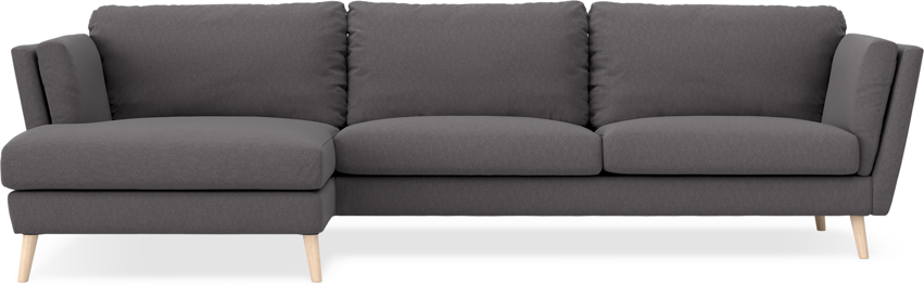Madison - 3-sits soffa med schäslong vänster - Grå