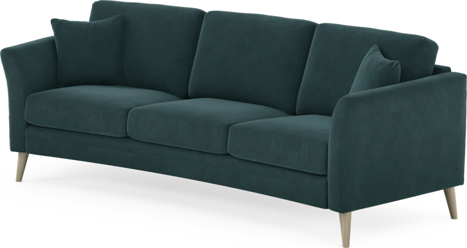 Eden - 3-sits soffa svängd - Blå