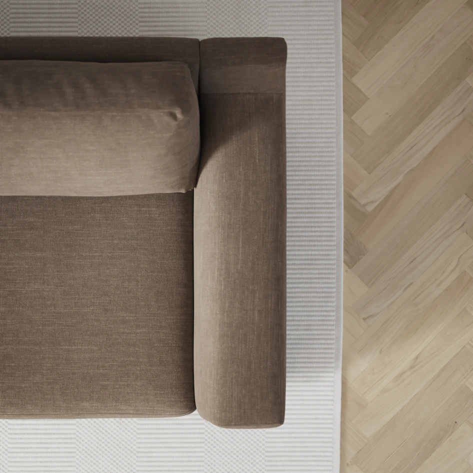 Friday - 2,5-sits soffa med divan höger - Brun