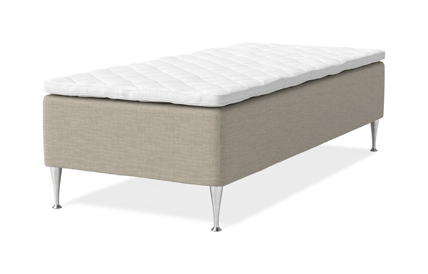Dream Delux - Ramsäng, enkelsäng med bäddmadrass Sense Delux - Beige