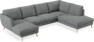 Madison Lux - 2-sits soffa med schäslong vänster och divan höger - Vit