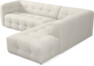 Bella - 3-sits soffa med divan höger - Vit