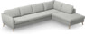 County - 3-sits soffa med divan höger - Grå