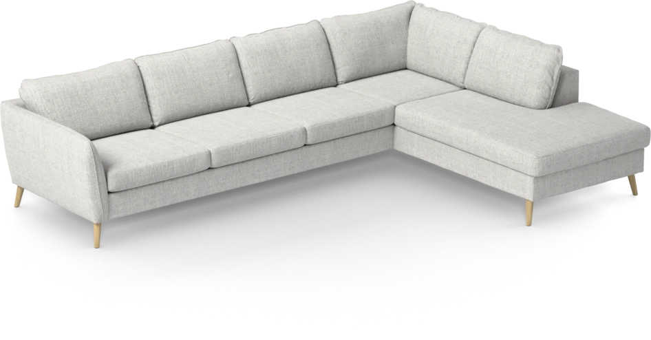 County - 3-sits soffa med divan höger - Grå