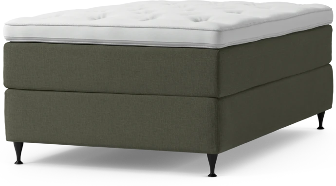 Delux Exclusive, Kontinentalsäng, enkelsäng 120 cm med bäddmadrass och sängben