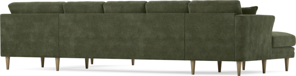 Eden - 3-sits soffa med schäslong vänster och divan höger - Grön