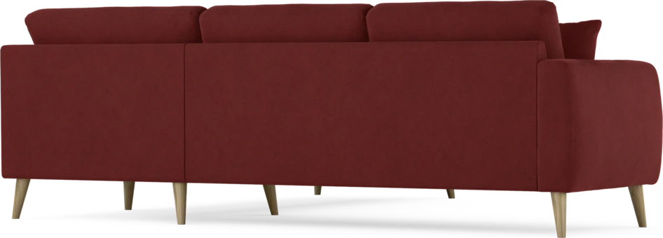 Eden - Hörnsoffa, 2,5+2,5-sits - Röd