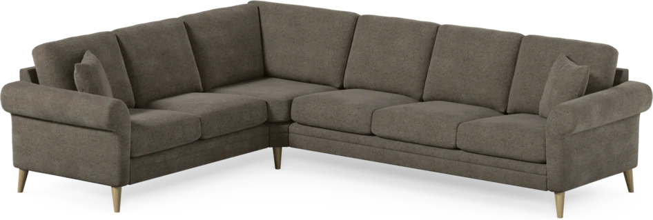 Eden - Hörnsoffa, 2+3-sits - Brun