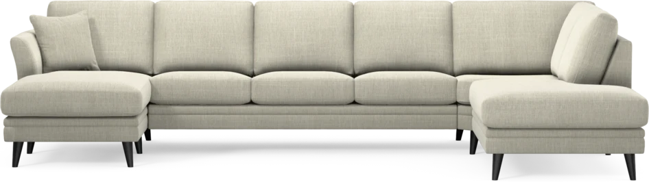 Eden - 3-sits soffa med schäslong vänster och divan höger - Beige