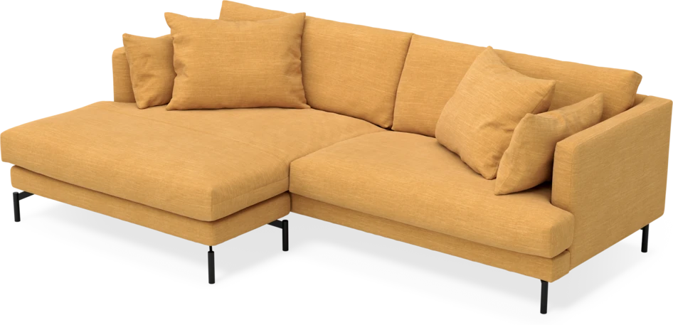 Harper - 4-sits med schäslong XL vänster - Gul