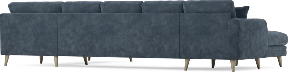 Eden - 3-sits soffa med schäslong vänster och divan höger - Blå