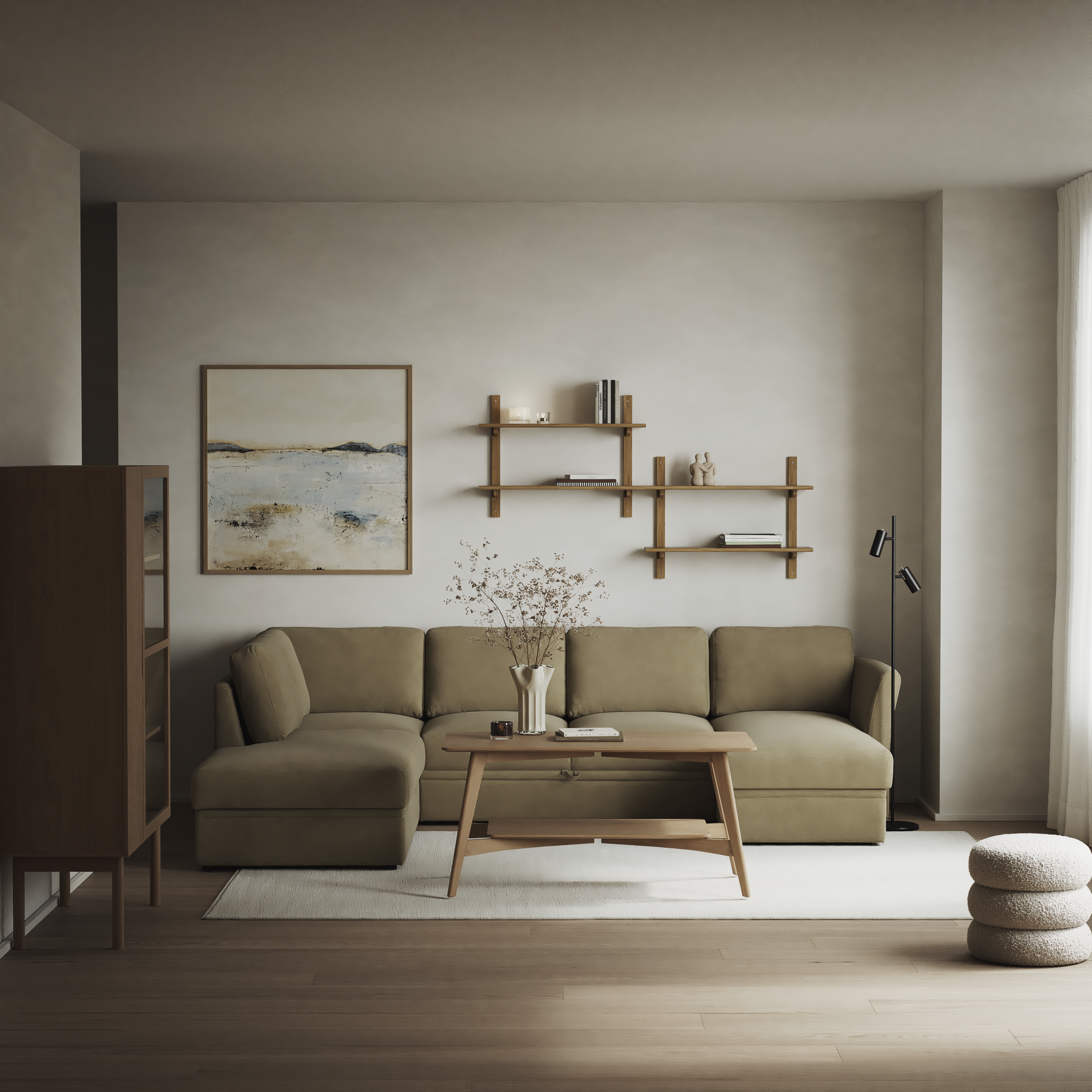 Öland - Bäddsoffa med divan vänster och schäslong höger - inspiration