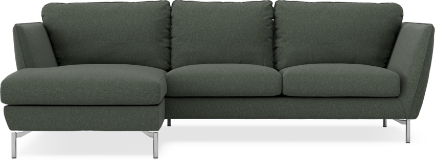 Madison Lux - 2-sits soffa med schäslong vänster - Grön
