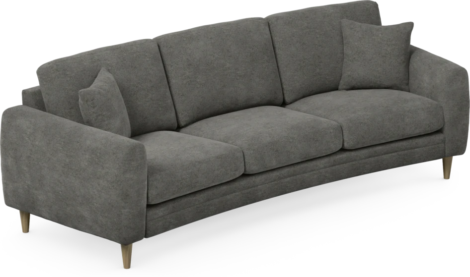 Eden - 3-sits soffa svängd - Grå