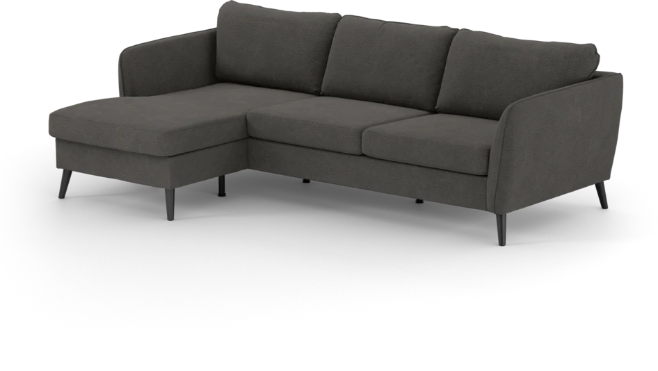 County - 3-sits soffa med flyttbar schäslong - Brun