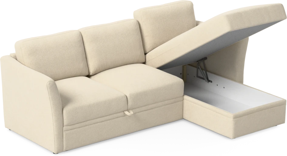 Öland - Bäddsoffa med schäslong höger - Beige