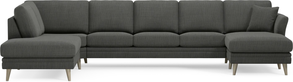 Eden - 3-sits soffa med divan vänster och schäslong höger - Grå