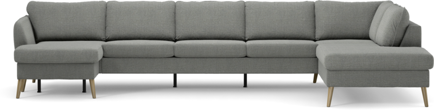 County - 4-sits soffa med schäslong vänster och divan höger - Grå