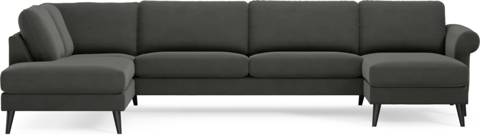 Bridge - 3-sits soffa med divan vänster och schäslong höger - Grå