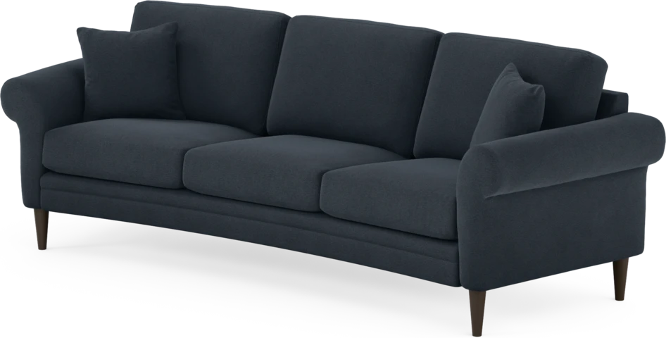 Eden - 3-sits soffa svängd - Blå