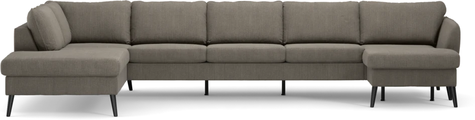 County - 4-sits soffa med divan vänster och schäslong höger - Brun