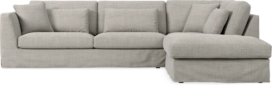 Willow - 3-sits soffa med divan höger, med kappa - Grå