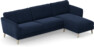 Bridge - 3-sits soffa med schäslong höger - Blå
