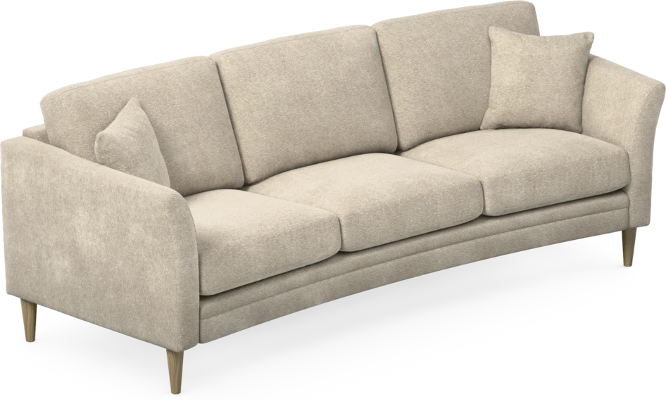 Eden - 3-sits soffa svängd - Beige