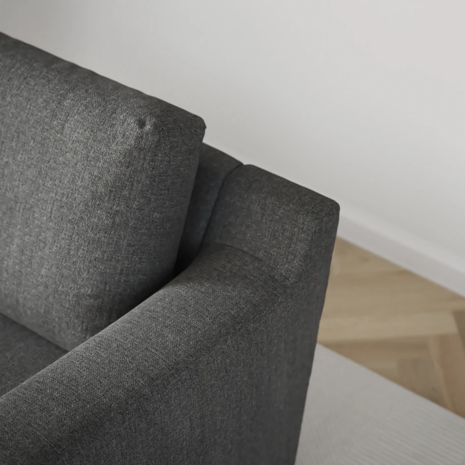 Friday - 2,5-sits soffa med divan vänster - Grå
