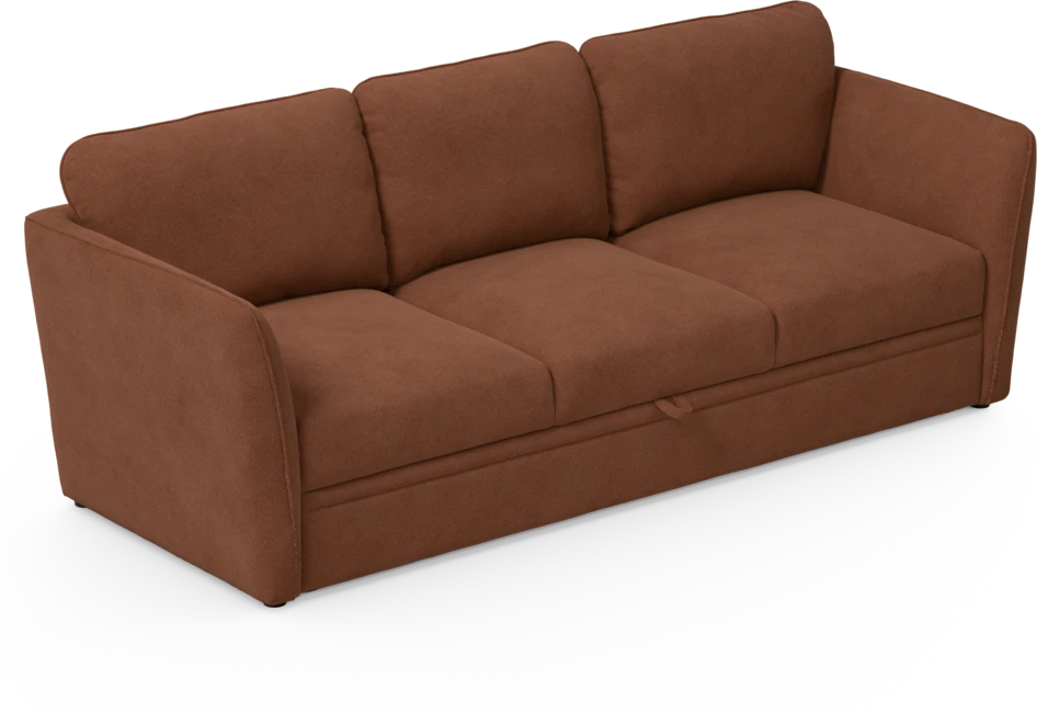 Öland - Bäddsoffa 3-sits, längsbäddad - Orange