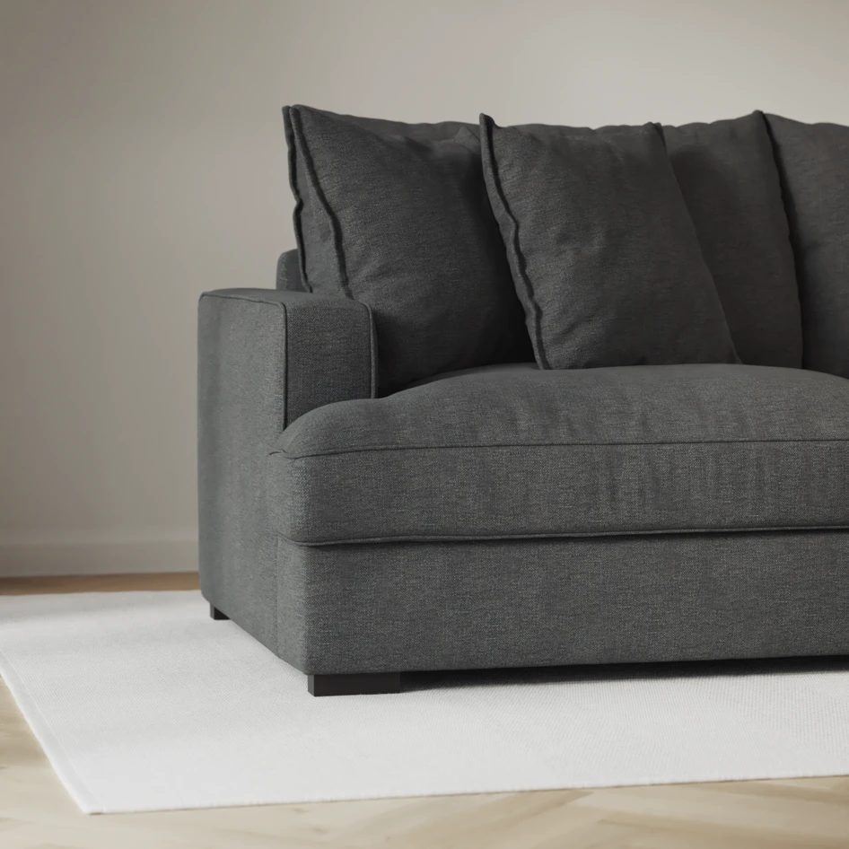 Mila - 3-sits soffa med divan vänster - Grå